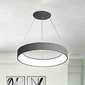 economico Modello a cerchio-lampada a sospensione a led 45cm design a cerchio ad anello a 1 luce dimmerabile in pvc lampade a sospensione per camera da letto in stile moderno lussuoso 110-240v solo dimmerabile con telecomando
