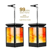 economico Illuminazione vialetto-lanterna di fiamma solare luci di via all&#039;aperto luci del giardino led impermeabile appeso luce 99 led retro luce del giardino 3 modalità di illuminazione luce di paesaggio per cortile balcone via
