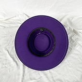 baratos Chapéu de Festa-Chapéus de lã acrílico fedora kentucky derby chapéu formal coquetel de casamento royal astcot simples com cor pura headpiece