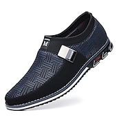 ieftine Saboți și Mocasini Bărbați-mocasini casual pentru bărbați – pantofi respirabili cu model negru și gri, cu cataramă metalică, confortabili și ușori pentru purtarea de zi cu zi