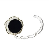 economico Ganci e accessori-1pc supporto per borsa da tavolo portatile ganci per borse da tavolo supporto per ganci portamonete modello rosa gancio per borsa decorazione gancio per borsa