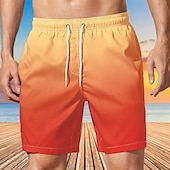 olcso Trópusi növények és virágok-Férfi Kókuszfa Naplemente Deszkás short Úszónadrágok Közepes csípő Hawaii Boho Szabadság Tengerpart Zsinór hálós béléssel Rugalmas derék Tervező Ruházat