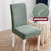 baratos Capa para Cadeira de Jantar-Capa de cadeira de jantar repelente de água capa elástica para assento de cadeira elastano com protetor elástico inferior para sala de jantar cerimônia de casamento durável lavável