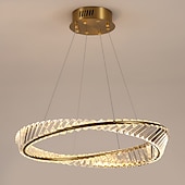 cheap Chandeliers-80 cm Circle / Round Design Pendant Light Crystal Sputnik Electroplated Modern 220-240V