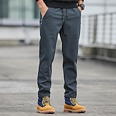baratos Calças Cargo-Homens Calças de Trilha Ao ar livre Normal Respirável Esticar Resistência ao desgaste Resistente a riscos Calças Com Cordão Cintura elástica Preto Azul Marinho Escuro Caça Pesca Alpinismo M L XL XXL
