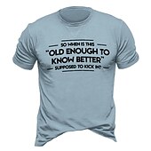baratos Camiseta gráfica masculina-Homens Letra Estampas Abstratas Camiseta Estilo casual Algodão Manga Curta Gráfico Camisa Preto Vinho Azul Marinho Escuro Camiseta confortável Férias Rua Roupas de estilistas