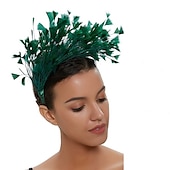 economico Fascinator-fascinators Piume artificiali Compleanno Kentucky Derby cocktail Astco reale stile sveglio Semplice Con Piume Copricapo Copricapo