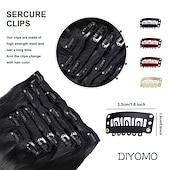 cheap Clip in Hair Extensions-Clip in Hair Extensions Real Human Hair Soft &amp; Natural Jet black Remy Seamless Clip ins 120g 7pcs Clip on Hair Extensions Clip in Human Hair for Women