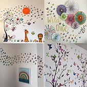cheap 3D Wall Stickers-80 PCS 3D Butterfly Wall Decor Butterfly Wall Decals DIY Art Decor Crafts Removable Mural Stickers Butterfly Decorations for Home Room Bedroom Nursery Decor