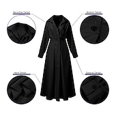 Damen Hemdblusenkleid Freizeitkleid Swingkleid Maxi Langes Kleid Outdoor Büro Urlaub Basic Modern Hemdkragen Geraffte Tasche Langarm Sommer Frühling Herbst 2023 Regular Fit Schwarz Armeegrün preiswerte schwarzes Maxikleid-Damen Hemdblusenkleid Freizeitkleid Swingkleid Maxi Langes Kleid Outdoor Büro Urlaub Basic Modern Hemdkragen Geraffte Tasche Langarm Sommer Frühling Herbst 2023 Regular Fit Schwarz Armeegrün