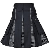 levne Spodní části-Retro Punk a gotika Skotské užitkové kilty Ren Faire Pánské Keltské Plesová maškaráda Večírek Dospělé Sukně