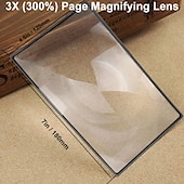 voordelige Kantoor artikelen-1 st a4 kaart lezen pvc vergrootglas groot gebied ultradunne visitekaartje type vergrootglas, 3x (300%) pagina vergrotende lens, lezen vergrootglas voor ouderen, terug naar school cadeau