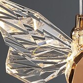 abordables Suspension-led pendentif lumière chambre île éclairage moderne acrylique pendentif luminaires papillon conception idéal pour îlot de cuisine cuisine éclairage chambre suspension