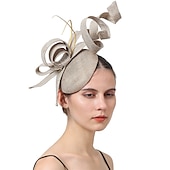 Χαμηλού Κόστους Fascinators-Fascinators Ψεύτικος Λινός Γάμος Kentucky Derby Κοκτέιλ Royal Astcot Μόδα Vintage Με Bowknot Επικεφαλίδα Κεφαλαιοφυλακή ντυθείτε για να εντυπωσιάσετε Ημέρα Αγώνων Φόρεμα 2025
