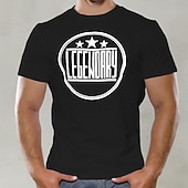 billige t-skjorter i plussstørrelse for menn-Herre Store størrelser Big Tall T skjorte T-skjorter Crewneck Svart Hvit Navyblå Kort Erme utendørs Ut på byen Trykt mønster Bokstaver Klær Bomullsblanding Gatemote Stilfull Fritid