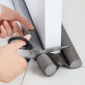 economico forniture edilizie-1pc tappo antispiffero da 36,6 pollici sotto la porta antirumore nero tappi per fessure porta d&#039;ingresso paraspifferi per la parte inferiore delle porte regolabile doppia porta tiraggio