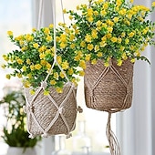 voordelige Kunstbloemen-1 st 7 vork eucalyptus kleine rozen plastic eucalyptus bladeren gesimuleerd watergras