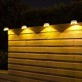 Χαμηλού Κόστους Εξωτερικά Επιτοίχια Φώτα-1/4/6 τμχ ηλιακά φώτα υδρορροής υπαίθριο αδιάβροχο ηλιακό φως φράχτη για πρόσβαση στο κατάστρωμα αυλή βεράντα δρόμο γκαράζ σκάλα τοίχος διακόσμηση τοπίου φωτισμός ηλιακό φως νύχτας