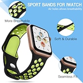 economico Cinturini per Apple Watch-4 pezzi Cinturino sportivo Compatibile con Cinturino dell'Apple Watch 38mm 40mm 41mm 42mm 44mm 45mm 49mm Impermeabile Regolabili Silicone morbido Cinturino di ricambio per iwatch Series Ultra 8 7 SE