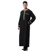 رخيصةأون عربي مسلم-رجالي رداء - روب ثوب / جبة ديني سعودي عربي العربية مسلم رمضان بالغين / قمصان الرضعثوب الراقص