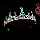 cheap Wearable Accessories-Children&#039;s Crown Headwear Flower Children&#039;s Crystal Handmade Hair Ornament Girl Crown Princess Birthday Band Stage Performance Photography