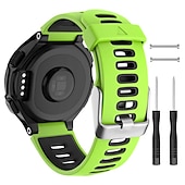 Недорогие Ремешки для часов Garmin-Ремешок для часов для Garmin Forerunner 220/230/235/620/630/735XT Approach S20 / S6 / S5 силиконовый Замена Ремень с помощью инструмента для удаления Дышащий Спортивный ремешок Браслет