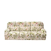 economico Poltrone reclinabili e poltrone wingback-Copridivano reclinabile elasticizzato, copridivano a 3 posti, copridivano reclinabile floreale con elastico, protezione antigraffio per mobili per bambini, animali domestici, cani, gatti