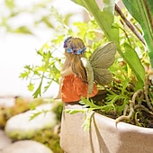 abordables sculptures et statues de jardin-2 pièces papillon fée pot de fleur paysage décoratif accessoires décoratifs