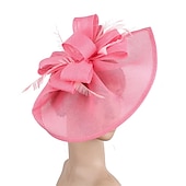 halpa Juhlahatut-fascinators Tekopellava Kentucky Derby Hevoskilpailu cocktail Royal Astcot Tyylikäs Retro Kanssa Sulilla Ruseteilla Päähine Päähineet