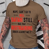 abordables T-shirt graphique pour hommes-Homme Graphique Lettre Non je ne peux pas aller en enfer T-shirt Style décontracté 100% Coton Manche Courte Graphique Chemise Noir Blanche Rouge T-shirt confortable Rue Occasionnel Vêtements de