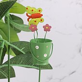 baratos Espanta-espíritos-1pc sinos de vento de flor de metal inserções de decoração micro-paisagem recortes de jardim moído para decoração de jardim de varanda de janela