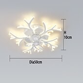 economico Ventilatore da soffitto con luci-Ventilatori A Soffitto A Led Dimmerabili Con Telecomando A Forma Di Fiore Design Da Incasso A Soffitto Con Paralume In Acrilico Lampadario Camera Da Letto Soggiorno