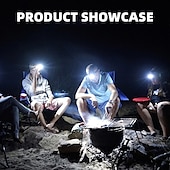 abordables Faros delanteros-Linterna frontal led resistente al agua para acampar al aire libre, linterna de pesca, linterna usb recargable xhp50 18650 lib, linterna de cabeza con zoom de 3 modos