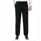  Voor heren Broek Vrijetijdsbroek Zak Elastische taille Effen Kleur Comfort Ademend Volledige lengte Dagelijks Stijlvol Klassieke Stijl Zwart Marineblauw Micro-elastisch