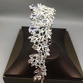 お買い得  ヘアスタイリングアクセサリー-シルバー ティアラと女性のための王冠 クリスタル クイーン クラウン ラインストーン プリンセス ティアラ 女の子 花嫁 ウェディング ヘアアクセサリー ブライダル 誕生日 パーティー プロム ハロウィン コスプレ コスチューム クリスマス