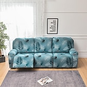economico Poltrone reclinabili e poltrone wingback-Copridivano reclinabile elasticizzato, copridivano a 3 posti, copridivano reclinabile floreale con elastico, protezione antigraffio per mobili per bambini, animali domestici, cani, gatti