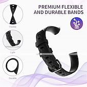 Недорогие Ремешки для часов Fitbit-Умный ремешок для часов для Фитбит Charge 4 / Charge 3 / Charge 3SE Мягкий силикон Умные часы Ремень Металлическая застежка Регулируется Дышащий Спортивный ремешок Замена Браслет