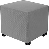 cheap Ottoman Cover-Stretch Ottoman Cover Square Ottoman Slipcovers Rectangular Foldable Storage Stool Cover Bench Cover Furniture Protector Soft Slipcover with Elastic Bottom