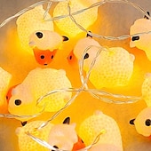 cheap USB String Lights-Cute Yellow Duck Sheep Hippo Animal Shaped LED Fairy String Lights 1.5M 10LEDs Indoor Outdoor Christmas Wedding Birthday Party Garden Children&#039;s Room Decoration