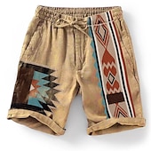 baratos Retro Vintage &amp; Ética-Homens Gráfico Calção Shorts de verão Shorts de praia Cintura Média Roupa de rua Havaiana Designer Casual Diário Feriado Cintura elástica Impressão 3D Com Cordão Designer Roupa