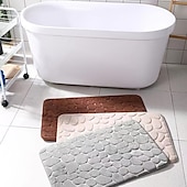billiga 3PC Badrumsmatta set-3 st badmatta halkfria badrumsmattor, ultramjuk halkfri badmatta och absorberande badmattor, inkluderar u-formad konturmatta, toalettlocksöverdrag