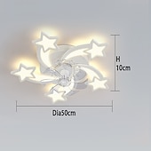 preiswerte Deckenventilator-Leuchten-LED-Deckenventilatoren dimmbar mit Fernbedienung Contral Blumendesign 20 &quot;/ 39&quot; 5/9-Köpfe Unterputz-Deckenleuchte Acryl-Lampenschirm-Kronleuchter Schlafzimmer Wohnzimmer