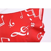 ieftine Rochii-Retro / vintage 1950 Rochie de epoca Rochie leagăn Rochie Flare Note muzicale Pentru femei Carnaval Mascaradă Casul / Zilnic Petrecerea Burlăcițelor Adulți Rochie Rochii de acasă
