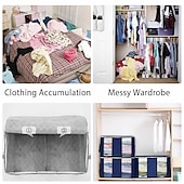 cheap Clothing &amp; Closet Storage-3 Pack, 90L Large Capacity Clothes Storage Bag Organizer with Reinforced Handle Thick Fabric for Comforters, Blankets, Bedding, Foldable with Sturdy Zipper, Clear Window