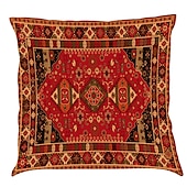 billige boho stil-etnisk dobbel side putetrekk 4 stk mykt dekorativt firkantet putetrekk putetrekk for soverom stue sofa sofa stol maskinvaskbar
