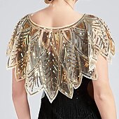 cheap Wedding Guest Wraps-Shawls Women&#039;s Wrap Vintage Sparkle &amp; Shine Sleeveless Sequined Wedding Wraps With Glitter For Party Spring &amp; Summer