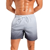 お買い得  男性用水泳パンツ-男性用 ボードショーツ スイムショーツ スイムトランク ドローストリング メッシュ裏地付き 弾性ウエスト 勾配 速乾性 ショート カジュアル 日常 祝日 ハワイアン ボヘミアン ブラック ピンク マイクロエラスティック