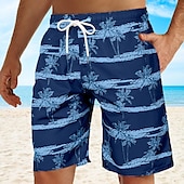 olcso Trópusi növények és virágok-Férfi Kókuszfa Naplemente Deszkás short Úszónadrágok Közepes csípő Hawaii Boho Szabadság Tengerpart Zsinór hálós béléssel Rugalmas derék Tervező Ruházat