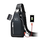 cheap Laptop Bags,Cases &amp; Sleeves-Men&#039;s Chest Bag Fashion Korean Style Casual Sports Water Proof Oxford Chest Crossbody Bags for Men Shoulder Messenger Bag