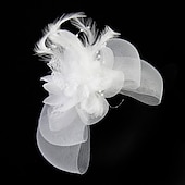 preiswerte Faszinator-Fascinator Hüte Kopfbedeckung Netz Teeparty Pferderennen Ladies Day Melbourne Cup Handgemacht mit floralem Kopfschmuck Kopfbedeckung Kleid zum Beeindrucken Renntag Kleid